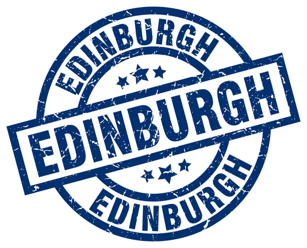 Edinburgh-blaue Runde Grunge-Stempel — Stockvektor