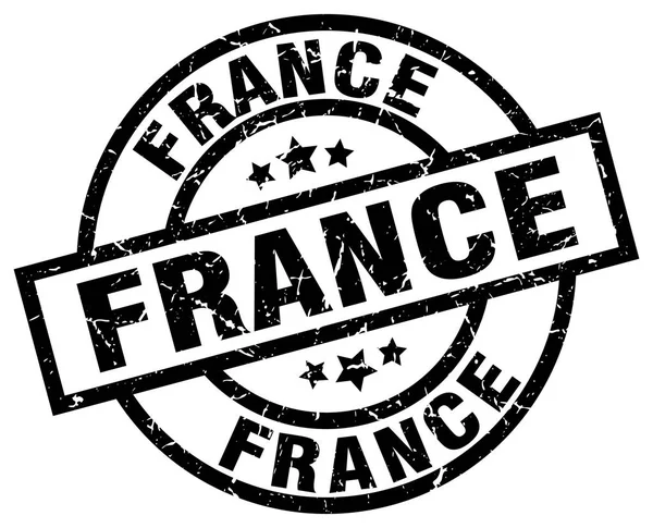 France black round grunge stamp — Stock Vector