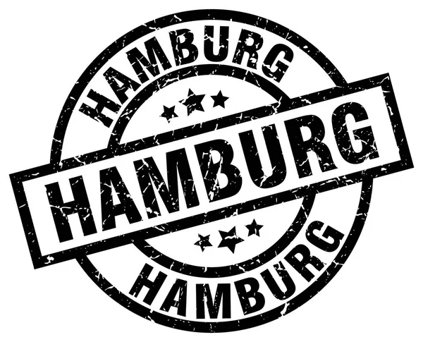 Hambourg timbre grunge rond noir — Image vectorielle