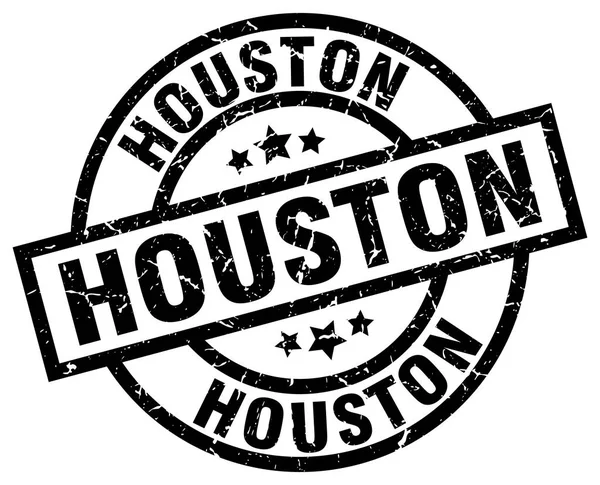 Houston preto redondo grunge selo — Vetor de Stock