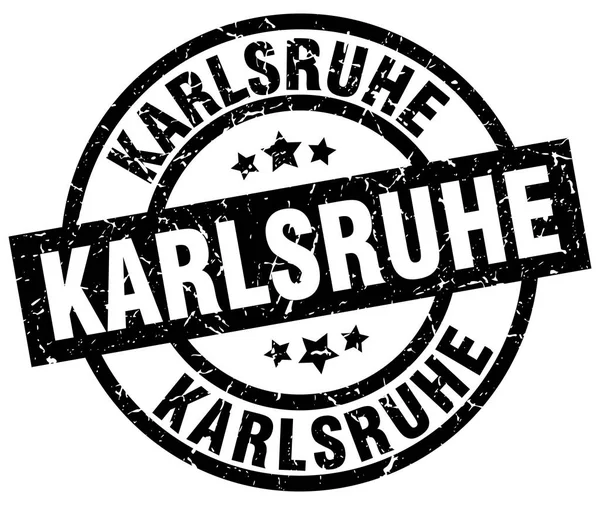 Karlsruhe preto redondo selo grunge —  Vetores de Stock