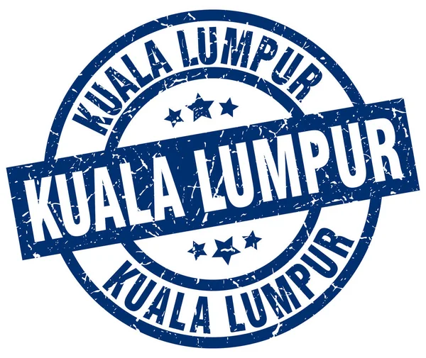Kuala Lumpur azul redondo selo grunge —  Vetores de Stock