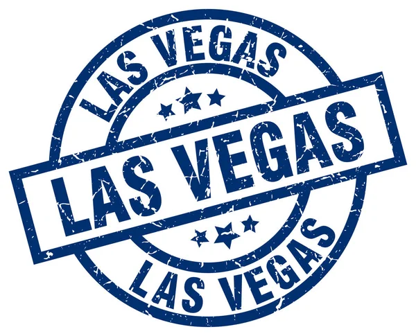 Las Vegas blauwe ronde grunge stempel — Stockvector