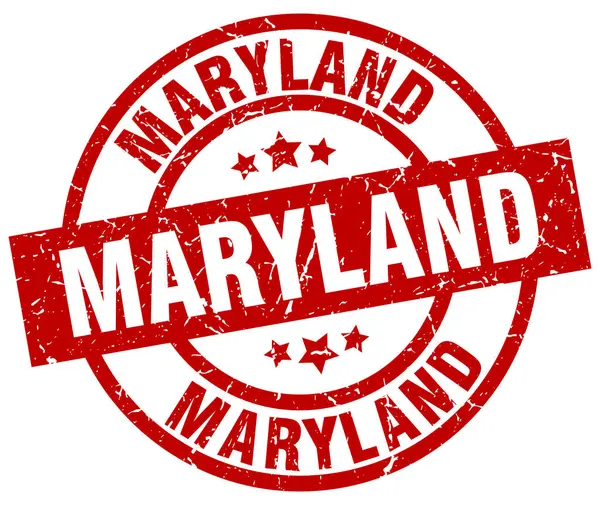 Maryland rode ronde grunge stempel — Stockvector