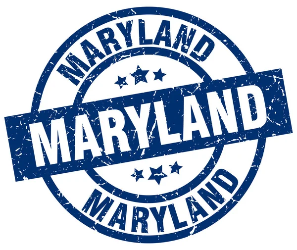 Maryland blaue Runde Grunge-Stempel — Stockvektor