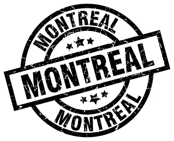 Sello grunge redondo Montreal negro — Vector de stock