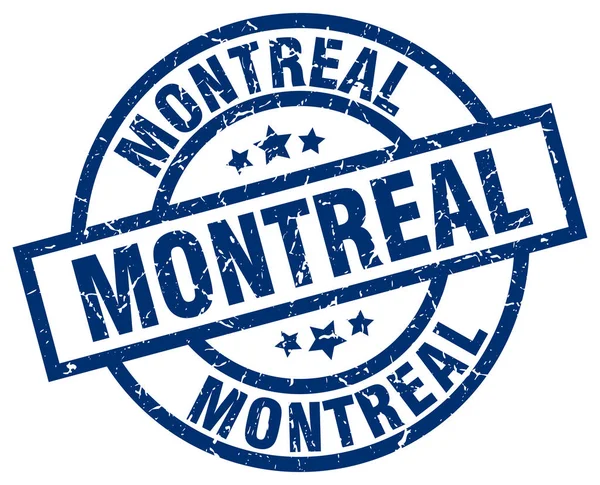 Montreal mavi yuvarlak grunge damgası — Stok Vektör