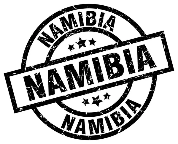 Namibia black round grunge stamp — Stock Vector