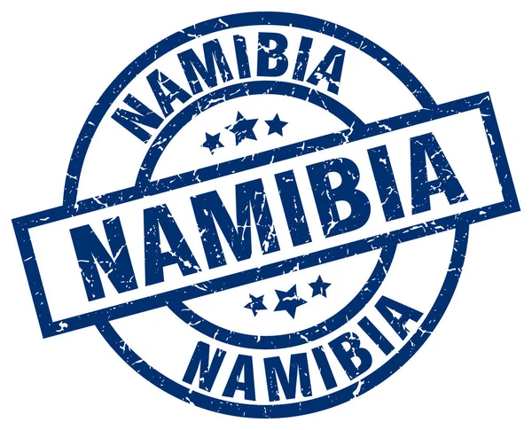 Sello grunge redondo azul Namibia — Archivo Imágenes Vectoriales