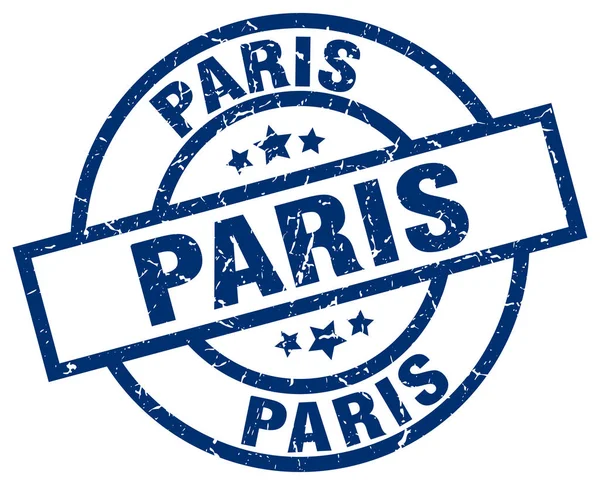 Timbre gris rond bleu Paris — Image vectorielle