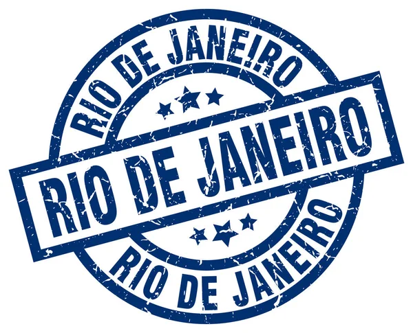 Ріо-де-Жанейро синій круглі гранж штамп — стоковий вектор