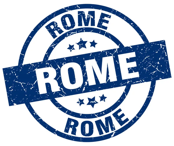 Grunge ronde bleue de Rome timbre — Image vectorielle