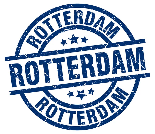 Роттердамская голубая круглая марка — стоковый вектор