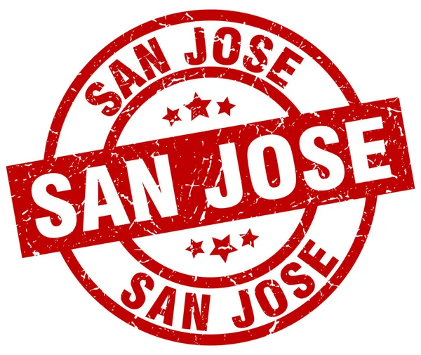 stock vector San Jose red round grunge stamp