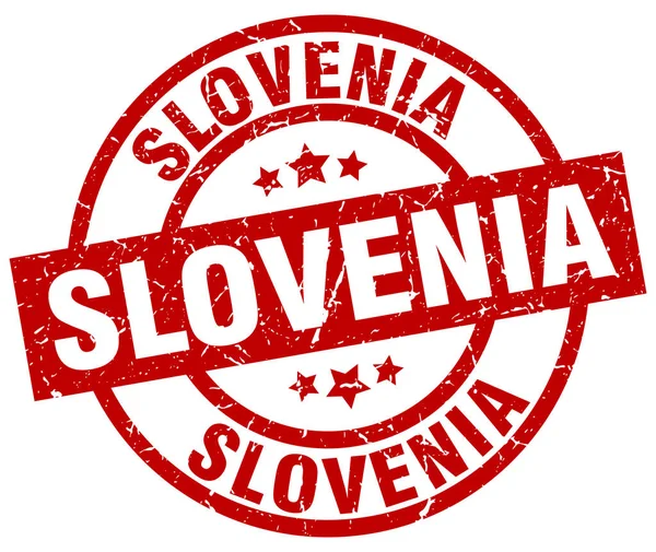 Eslovenia sello grunge redondo rojo — Archivo Imágenes Vectoriales
