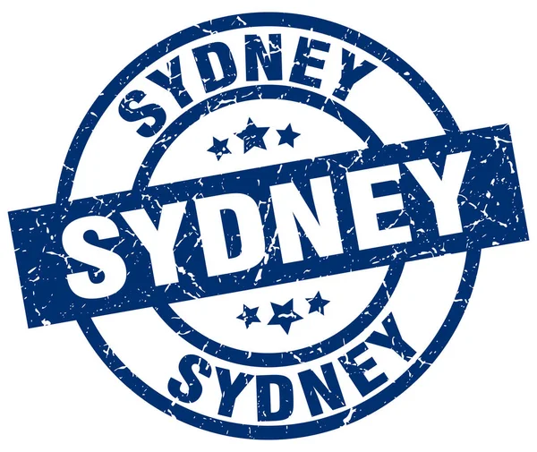 Sydney kék kerek grunge-bélyeg — Stock Vector