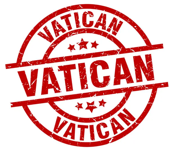 Ватикан червоний круглі гранж штамп — стоковий вектор