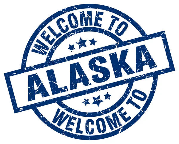 Bem-vindo ao selo azul do Alasca —  Vetores de Stock