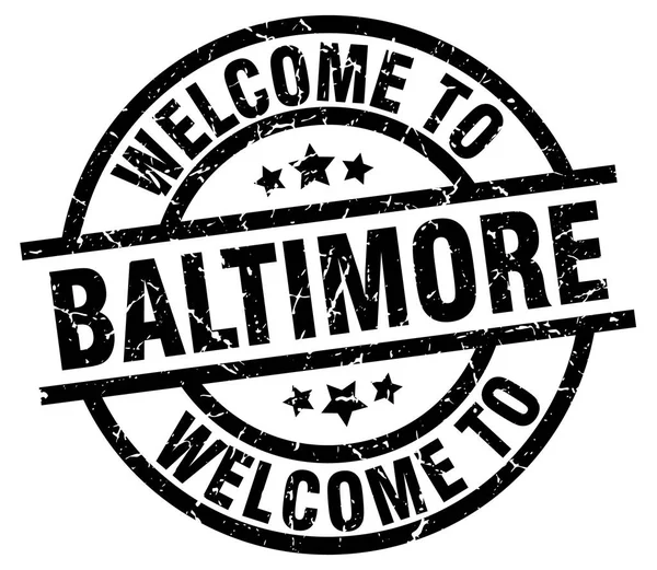 Baltimore siyah pul için hoş geldiniz — Stok Vektör