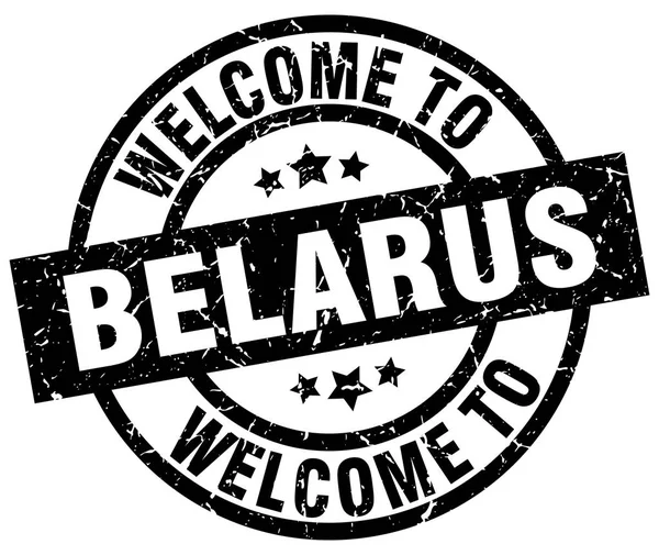 Welcome to Belarus black stamp — Stock Vector