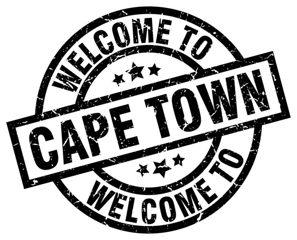 Bienvenue à Cape Town timbre noir — Image vectorielle