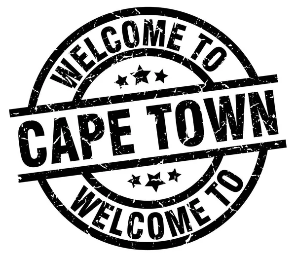 Bienvenue à Cape Town timbre noir — Image vectorielle