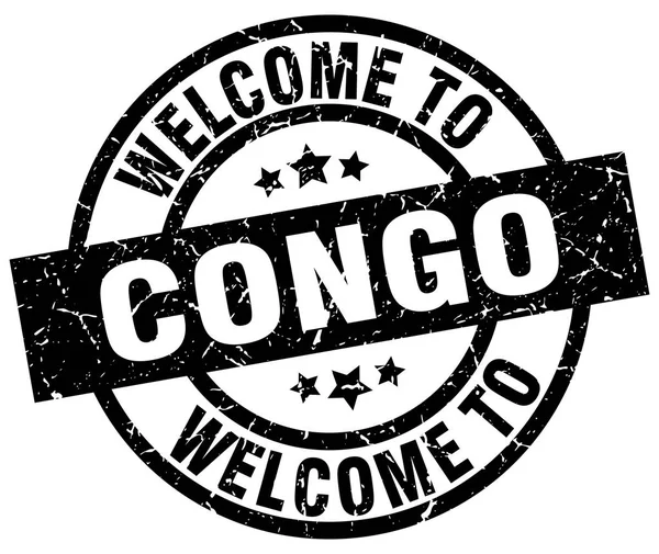 Добро пожаловать на чёрную марку Конго — стоковый вектор