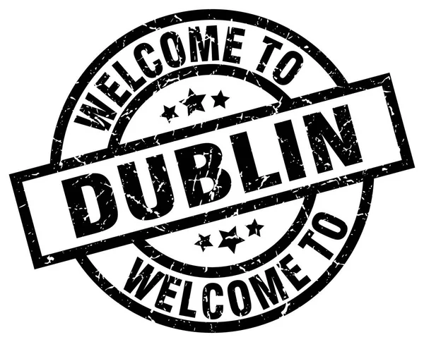 Witamy w Dublinie czarny znaczek — Wektor stockowy