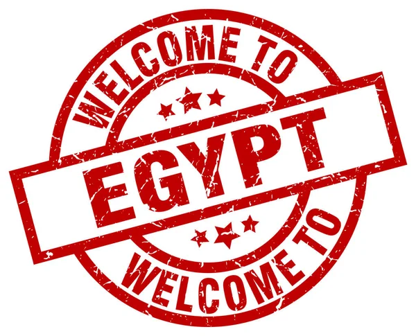 Bem-vindo ao Egito selo vermelho — Vetor de Stock