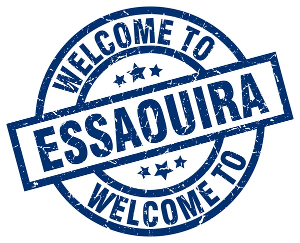 Καλώς ήρθατε στην Εσαουίρα μπλε σφραγίδα — Διανυσματικό Αρχείο