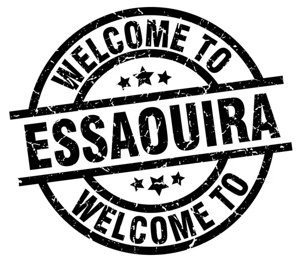 Velkommen til Essaouira sort stempel – Stock-vektor