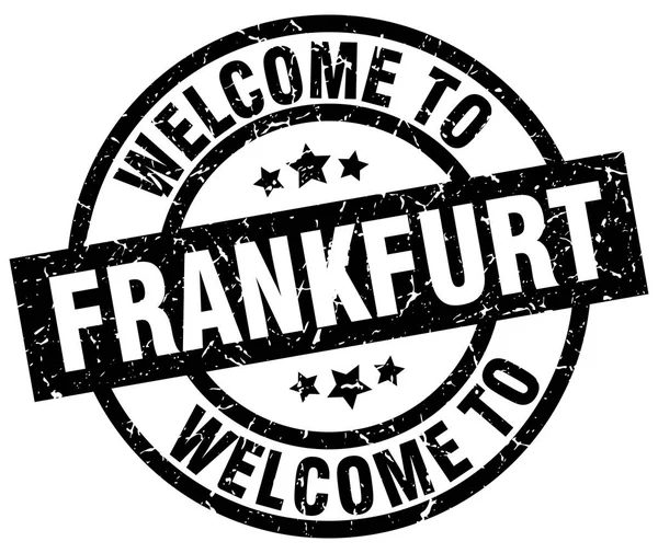 Bem-vindo ao selo preto de Frankfurt —  Vetores de Stock
