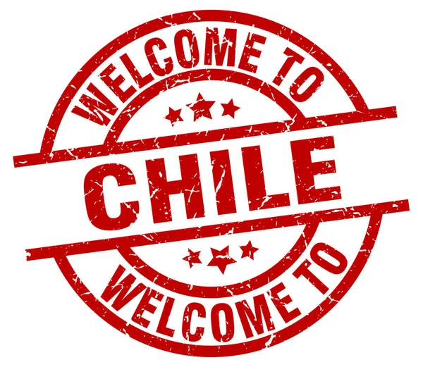 Welcome to Chile red stamp — Stock Vector