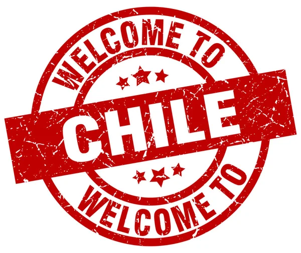 Welcome to Chile red stamp — Stock Vector