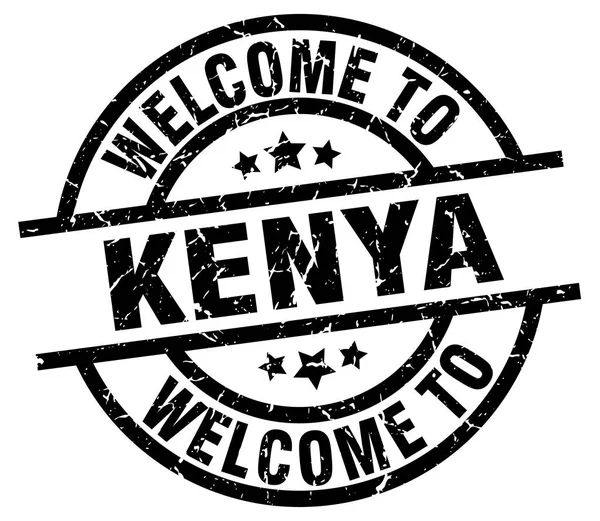 Welcome to Kenya black stamp — Stock Vector