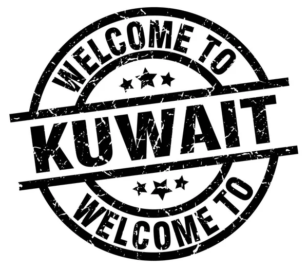 Witamy w Kuwejcie czarny znaczek — Wektor stockowy