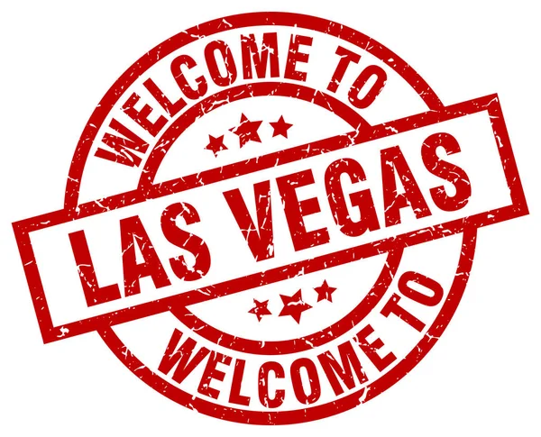 Bienvenue à Las Vegas timbre rouge — Image vectorielle