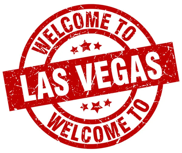 Bienvenue à Las Vegas timbre rouge — Image vectorielle