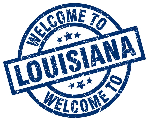 Bienvenido al sello azul de Louisiana — Vector de stock