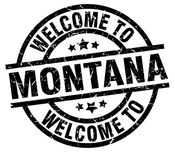 Welcome to Montana black stamp — Stock Vector