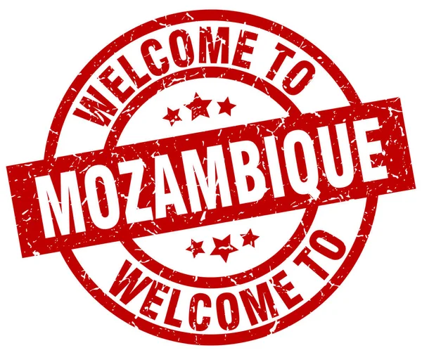 Welcome to Mozambique red stamp — Stock Vector