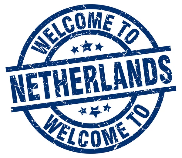 Bem-vindo ao selo azul da Holanda — Vetor de Stock