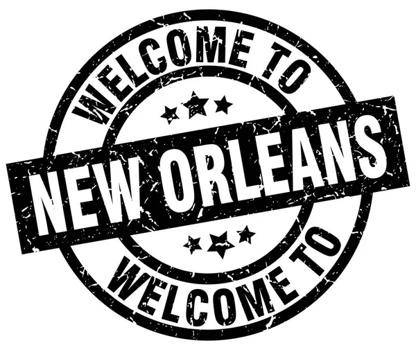 Welcome to New Orleans black stamp — Stock Vector