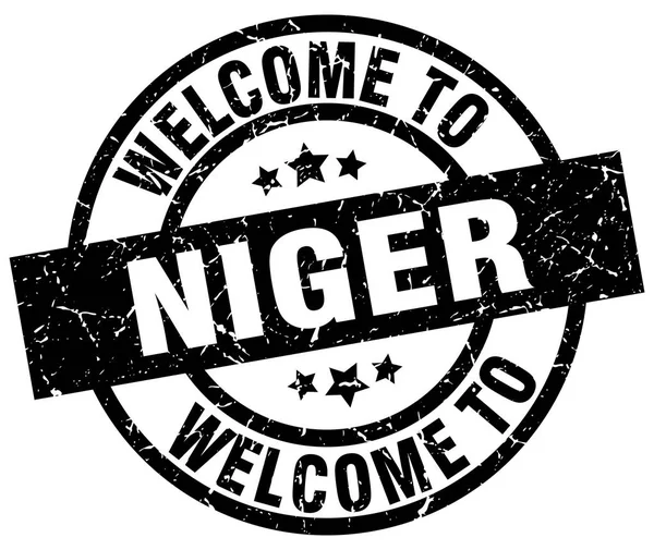 Witamy w Nigrze czarny znaczek — Wektor stockowy