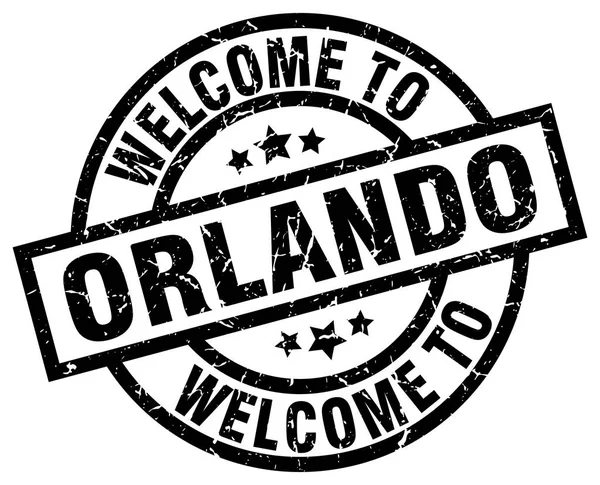 Vítejte v Orlando černé razítko — Stockový vektor