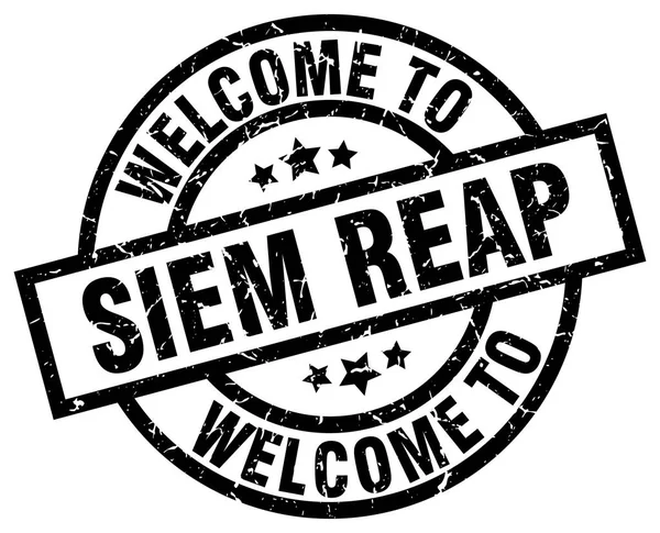 Siem Reap siyah pul için hoş geldiniz — Stok Vektör