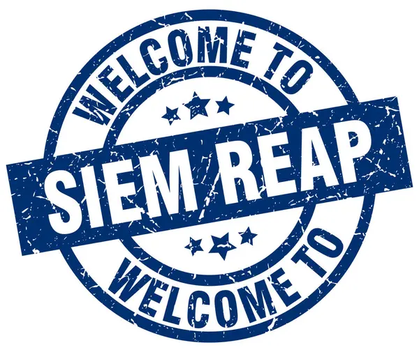 Siem Reap mavi pul için hoş geldiniz — Stok Vektör