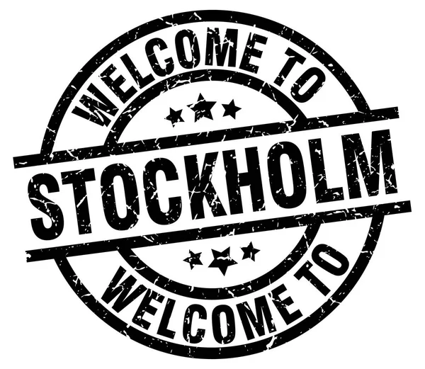 Welcome to Stockholm black stamp — Stock Vector