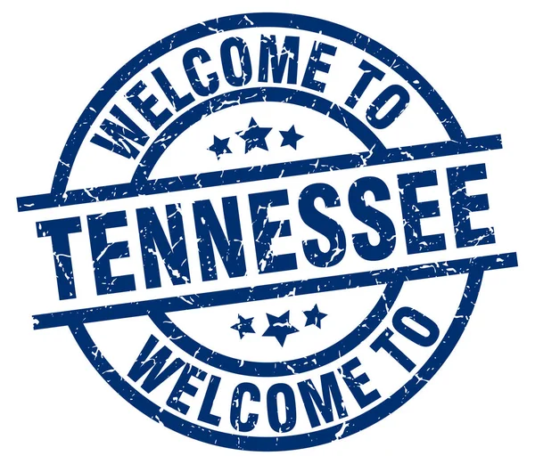 Welkom bij Tennessee blauwe stempel — Stockvector