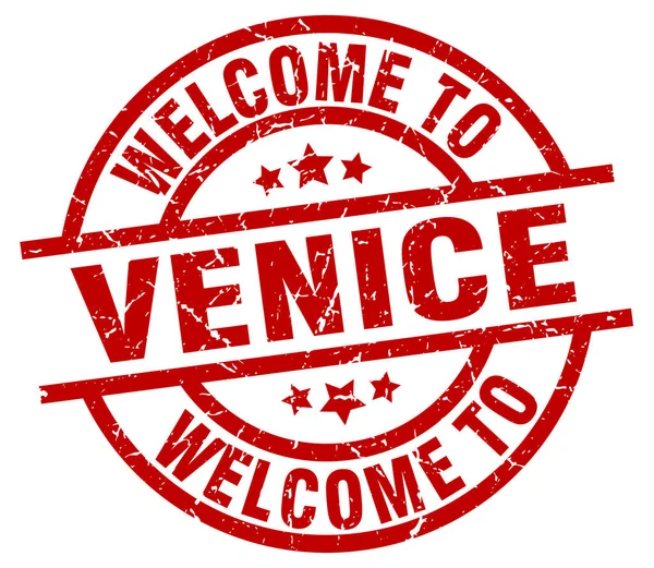 Welcome to Venice red stamp — Stock Vector